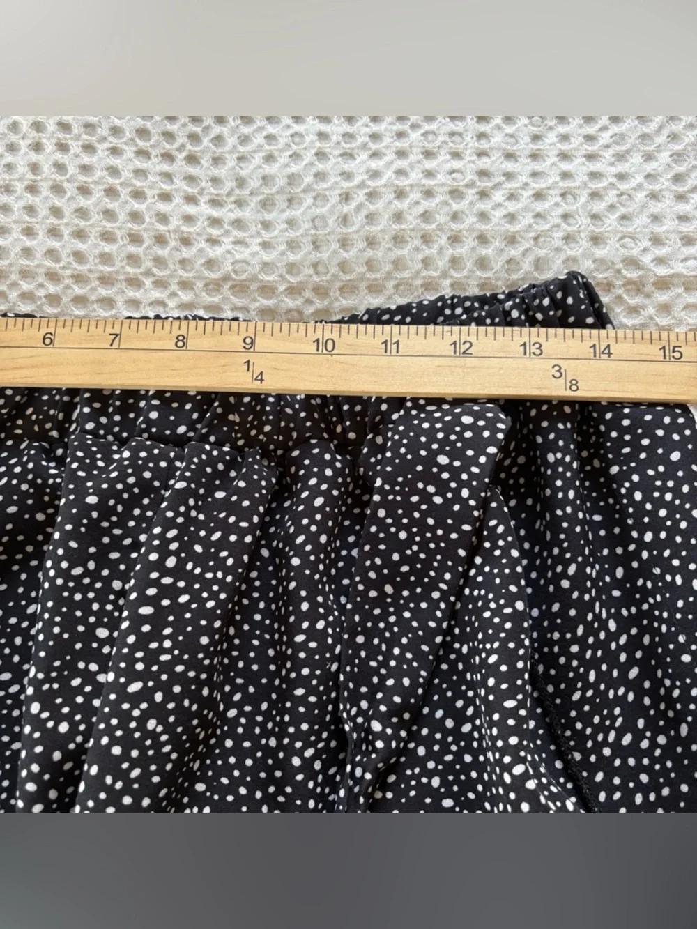 SHEIN Curve 0XL High Slit Speckled Wide Leg Pants Faux Maxi Skirt Tie Waist Boho - Picture 9 of 15